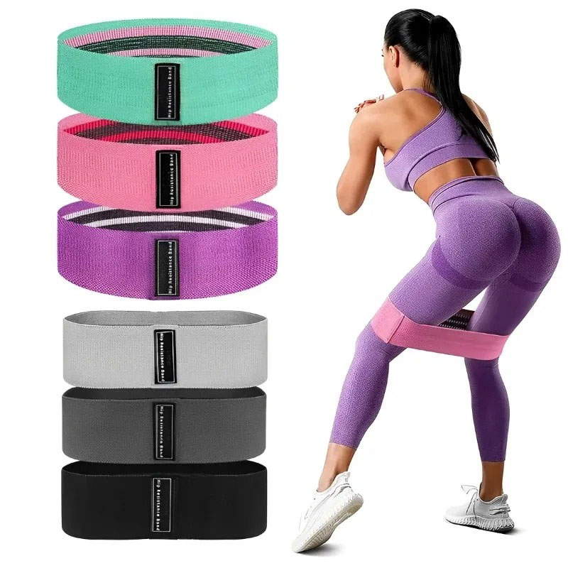 Yoga Fitness Resistance Band - 3Pcs Fabric Resistance Hip Booty Bands