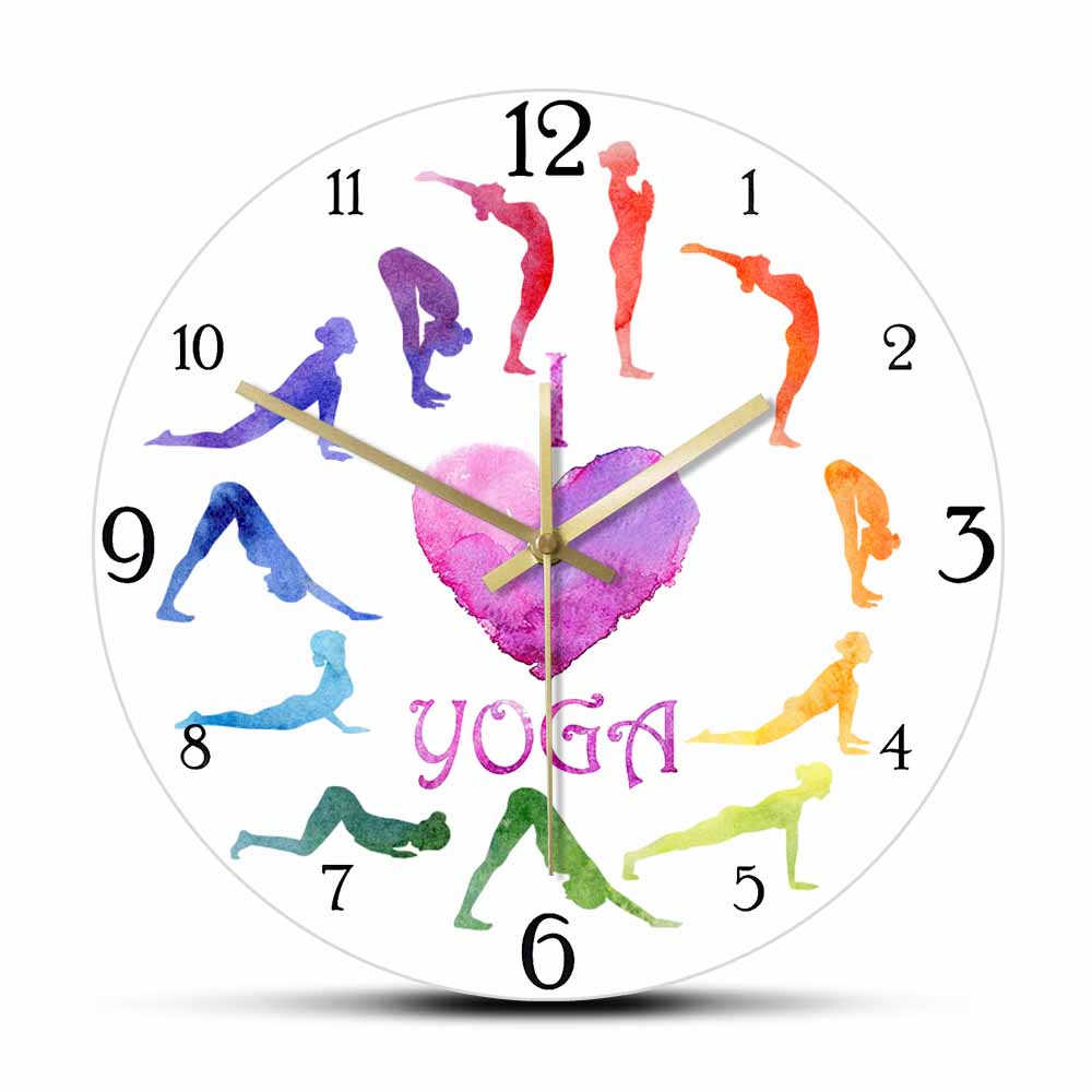 Yoga Fitness Watch - I Love Yoga Watercolor Painting Printed