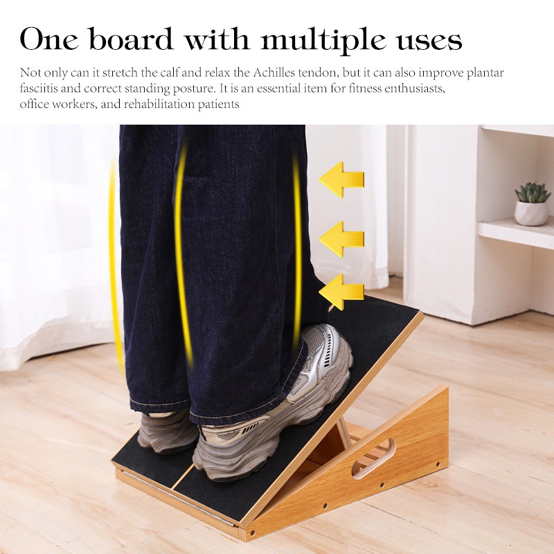 Balance Board Fitness - Adjustable Wooden Balance Stretch Board Muscle