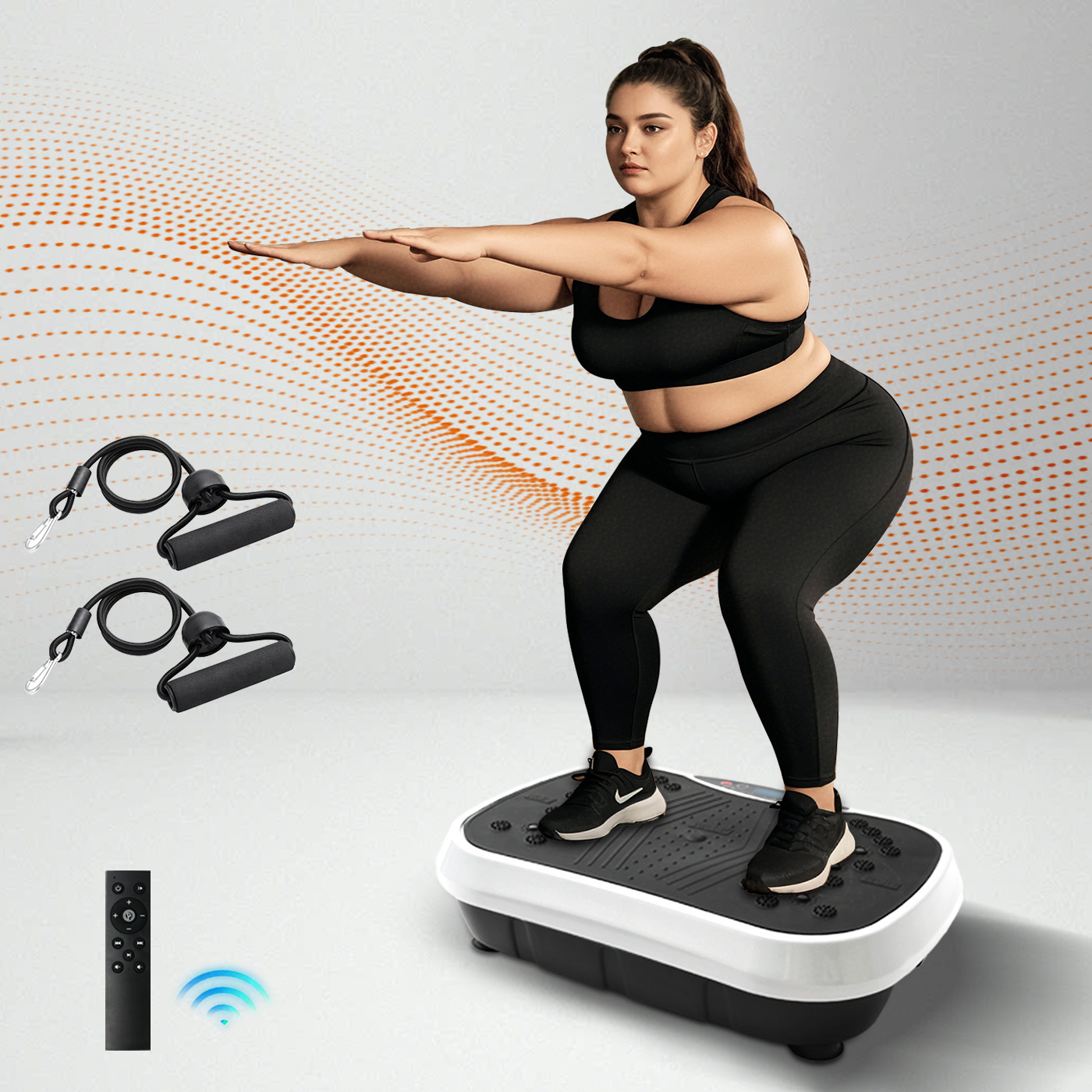 Balance Board Fitness - Vibration Plate Exercise Machine Portable Fat-Burning
