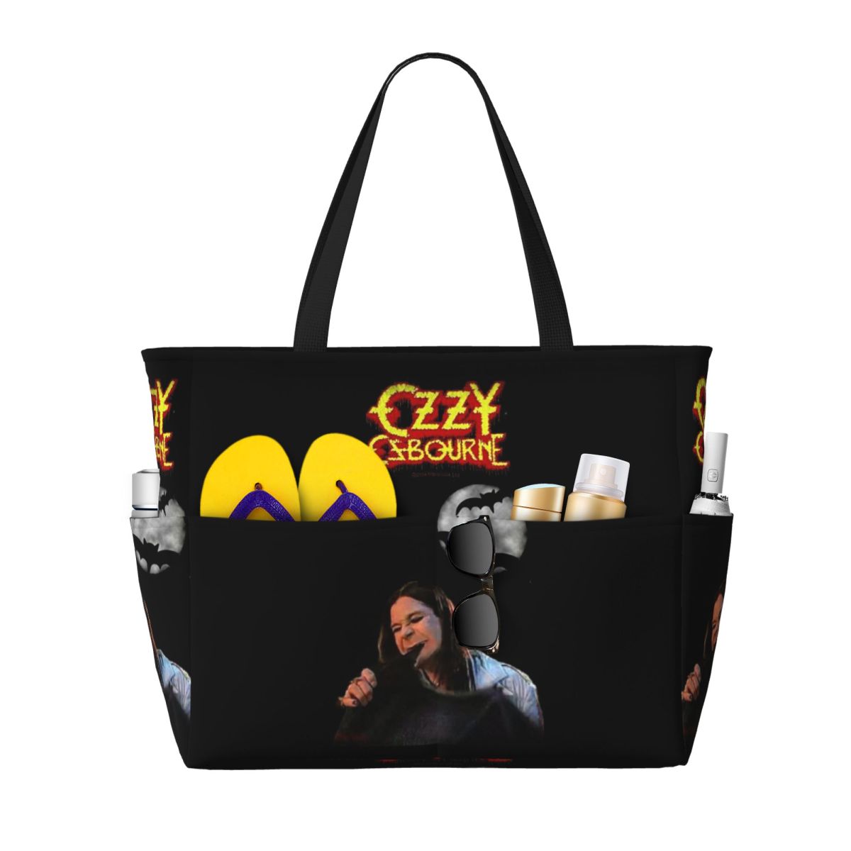 Yoga Fitness Merch - Ozzy Osbourne Merch Beach Tote Bag