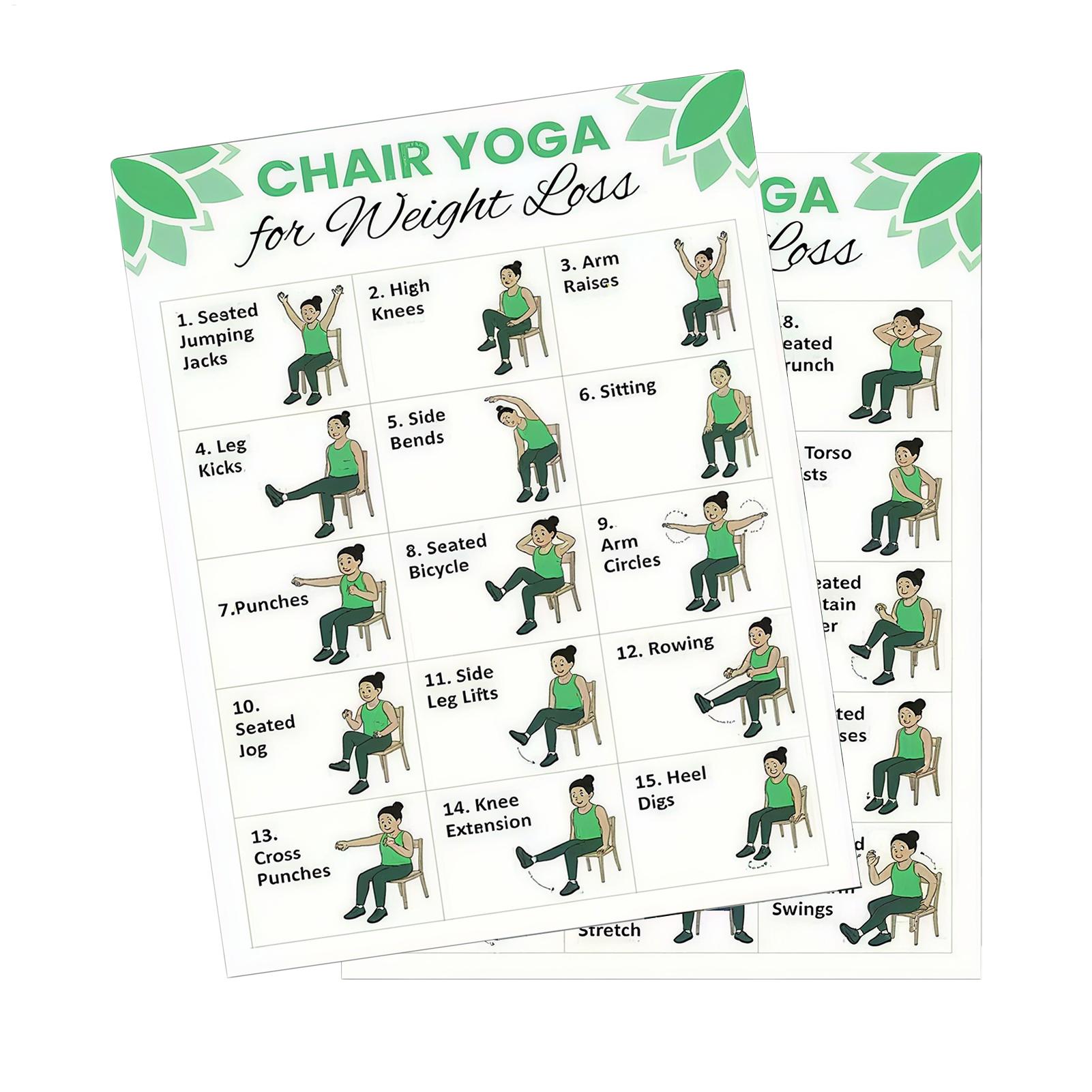 Yoga Health & Fitness Centre - 2 PCS Yoga Poster Home Exercise