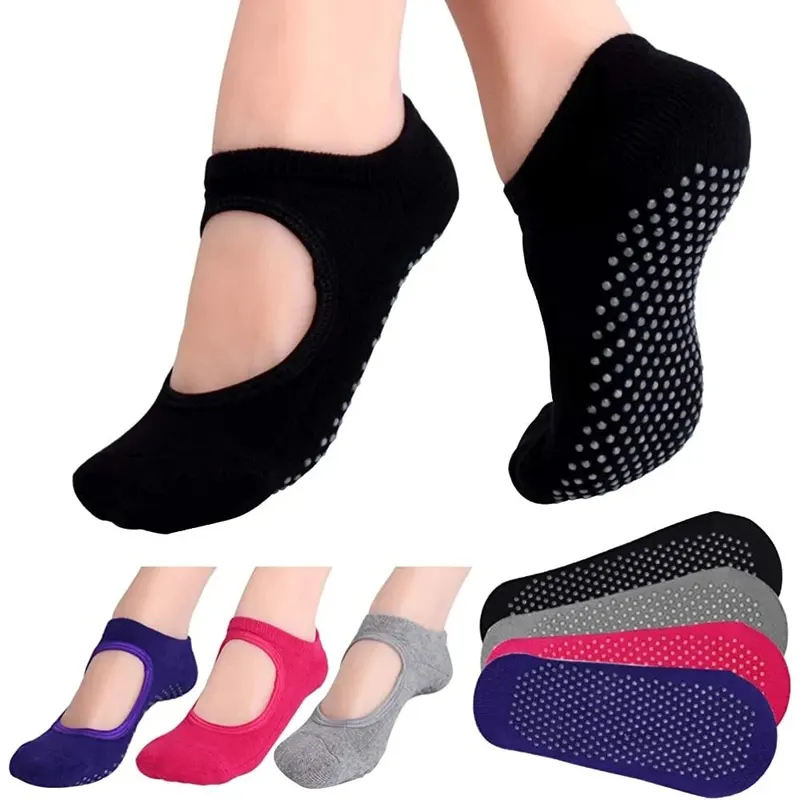 Yoga Fitness Workout - Backless Non-slip Fitness Yoga Socks Cotton