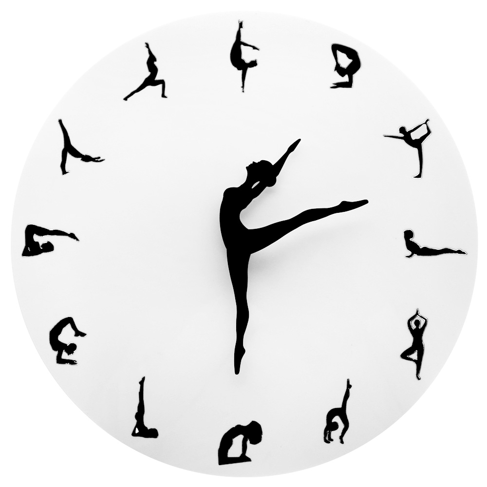 Yoga Postures Wall Clock GYM F - Yoga Fitness Watch review and price