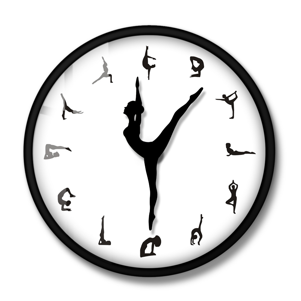 Yoga Postures Wall Clock GYM F - Yoga Fitness Watch review and price