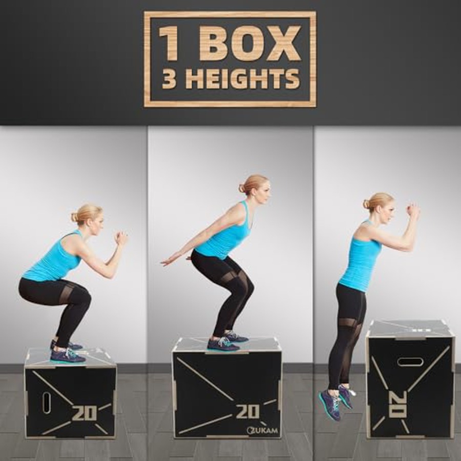 Non-Slip Wood Plyometric Jump  - Plyo Jump Box review and price