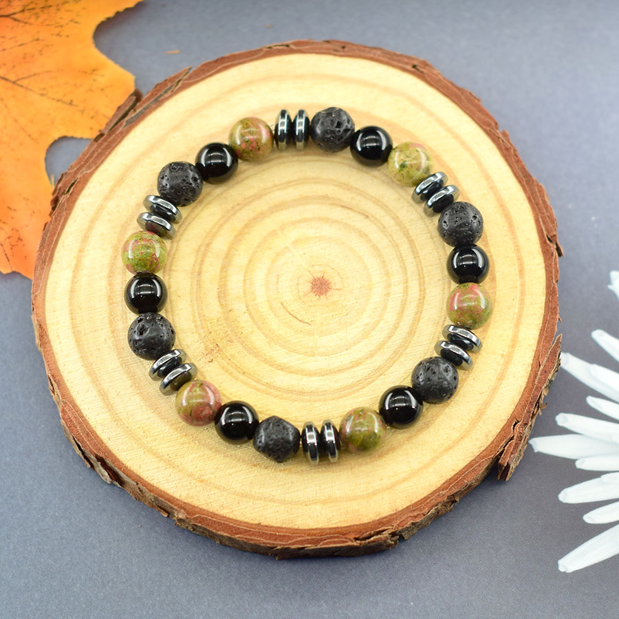 Natural Unakite Jasper Stone B - Yoga Fitness Promotion review and price