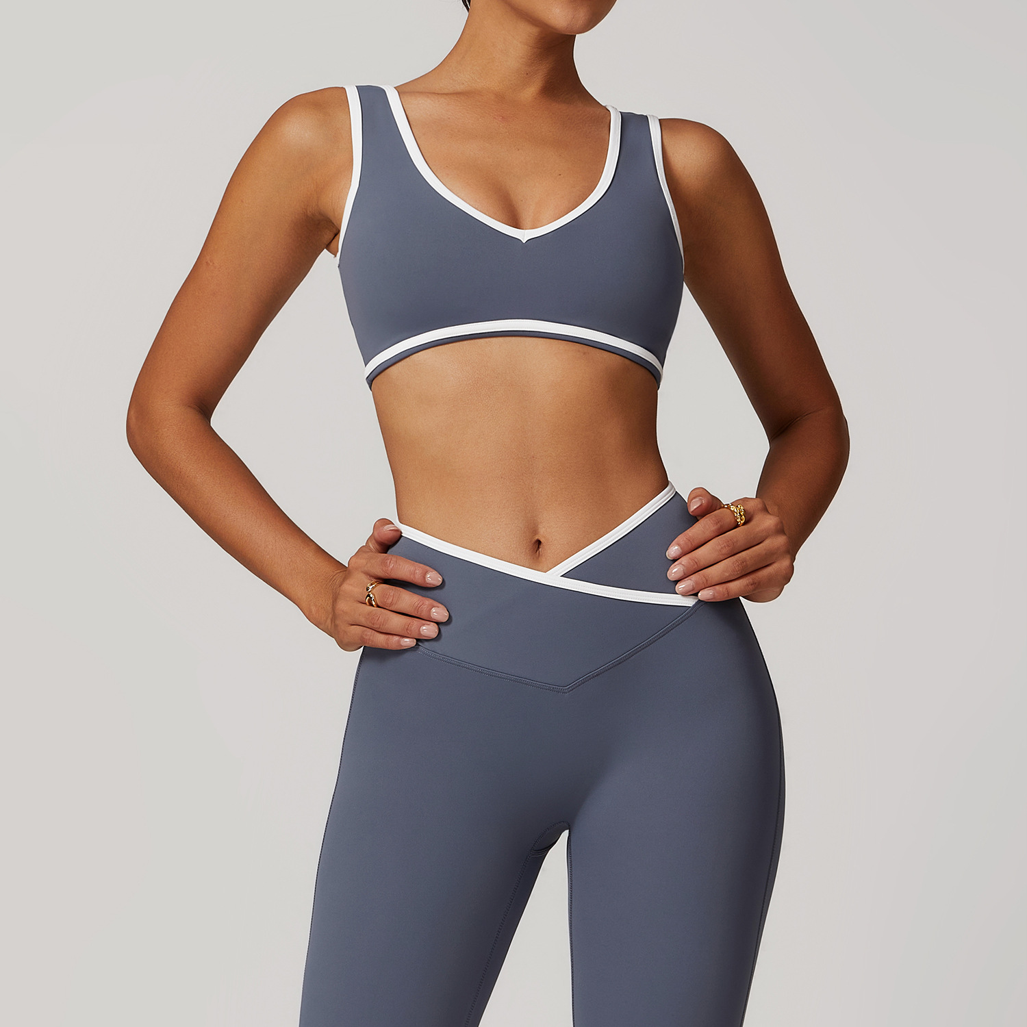 V-Neck Sports Bra Women Top Pu - Yoga Và Fitness review and price