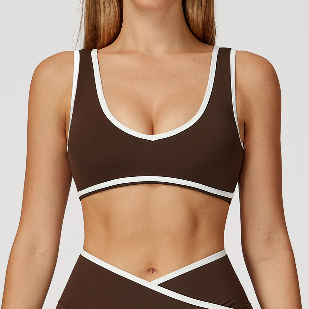 V-Neck Sports Bra Women Top Pu - Yoga Và Fitness review and price