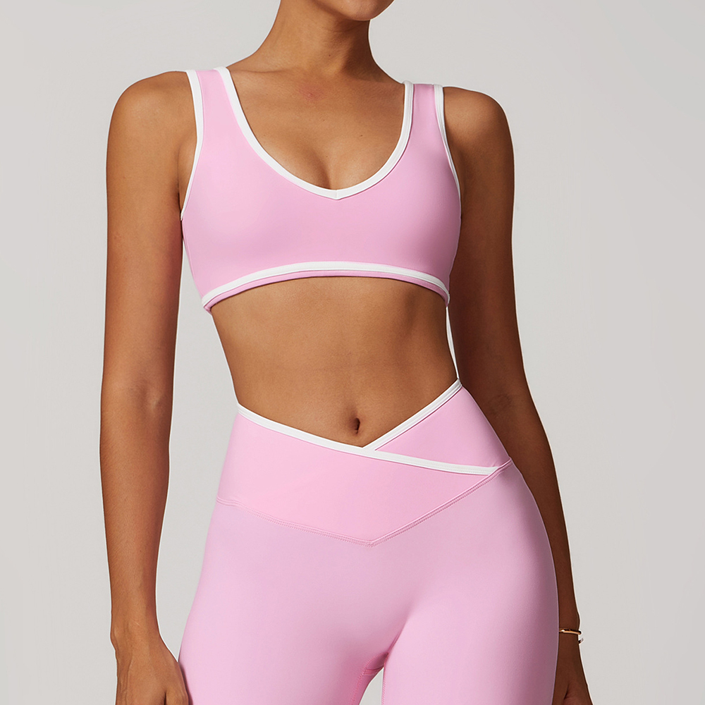 V-Neck Sports Bra Women Top Pu - Yoga Và Fitness review and price