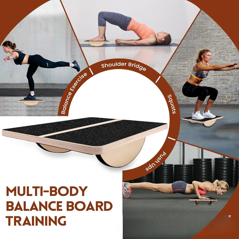 2-in-1 Wooden Tilt Balance Boa - Balance Board Fitness review and price