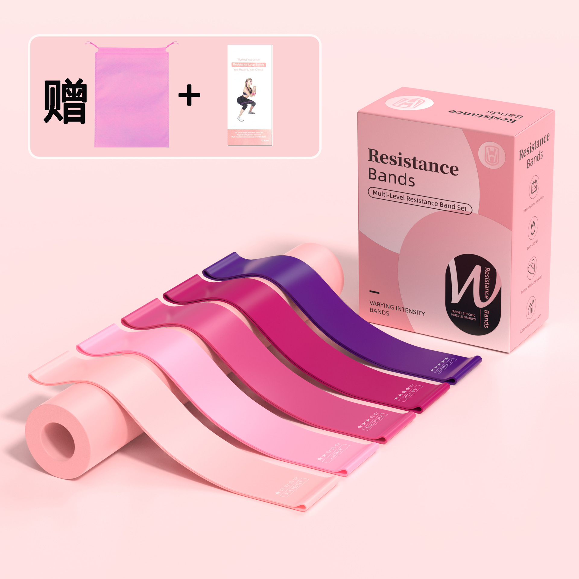 5Pcs Resistance Loop Bands Set - Yoga Fitness Resistance Band review and price