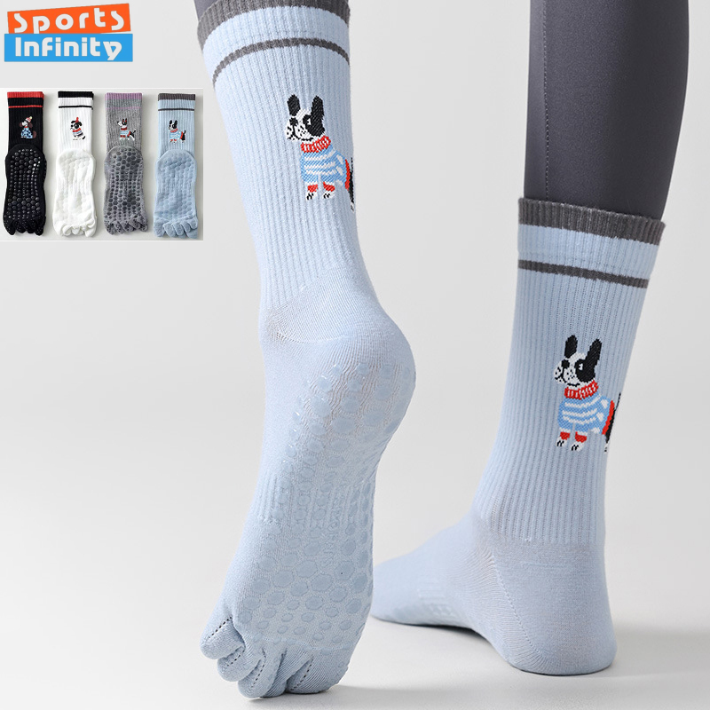Cute Dog Print Yoga Socks Anti - Yoga Fitness Workout review and price