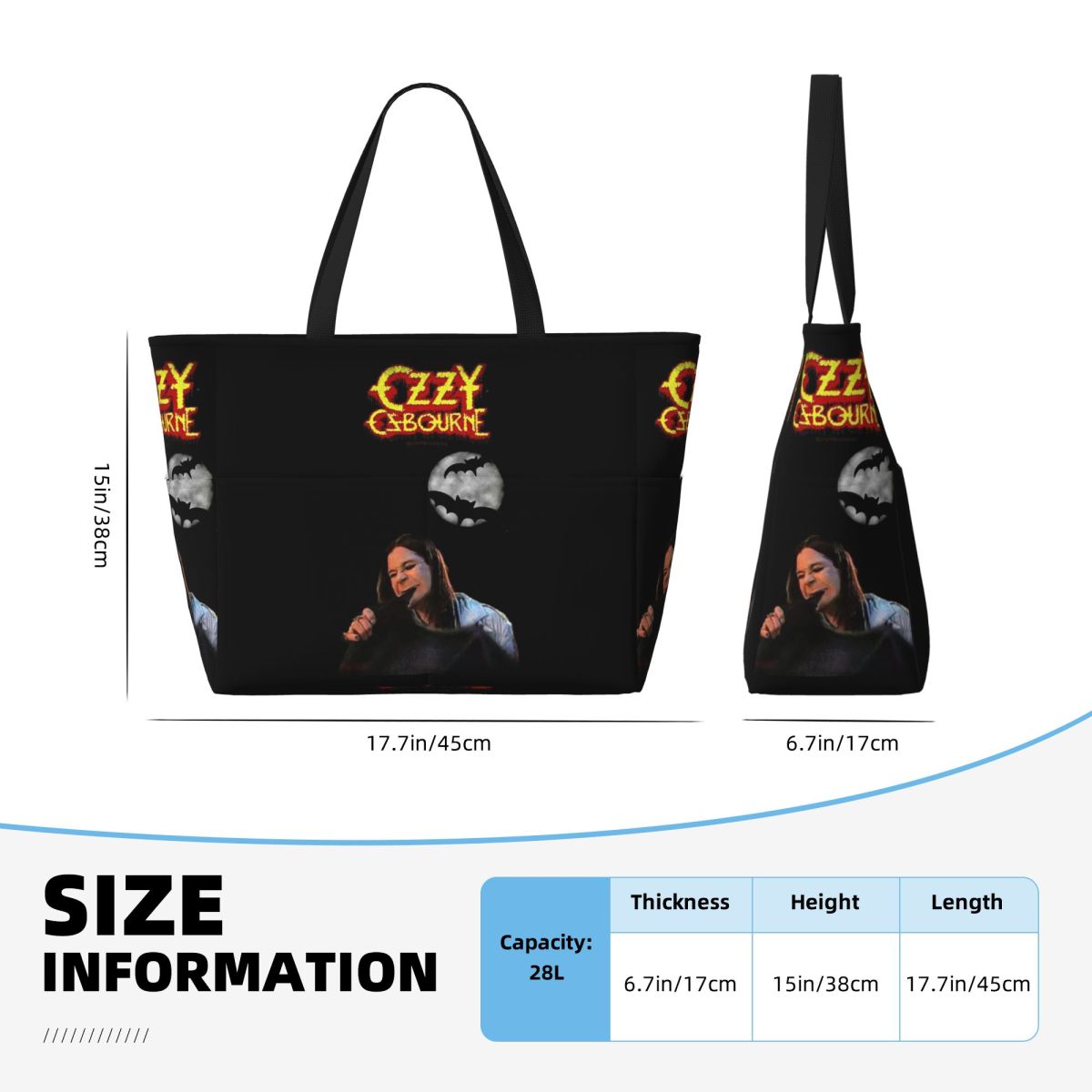 Ozzy Osbourne Merch Beach Tote - Yoga Fitness Merch review and price