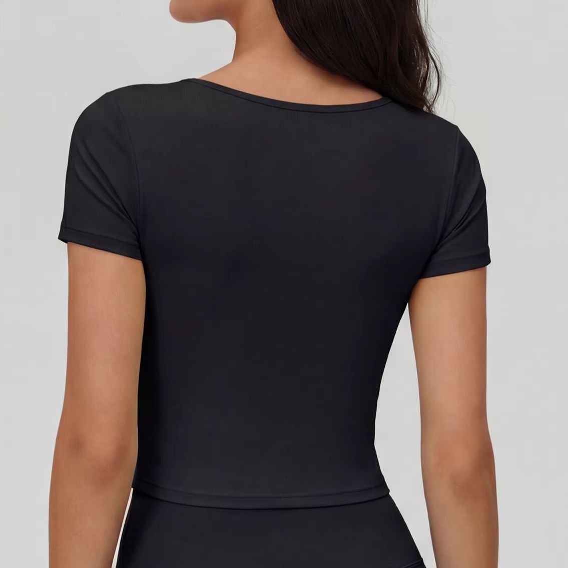 Women's V-neck short-sleeve yo - Yoga Và Fitness review and price