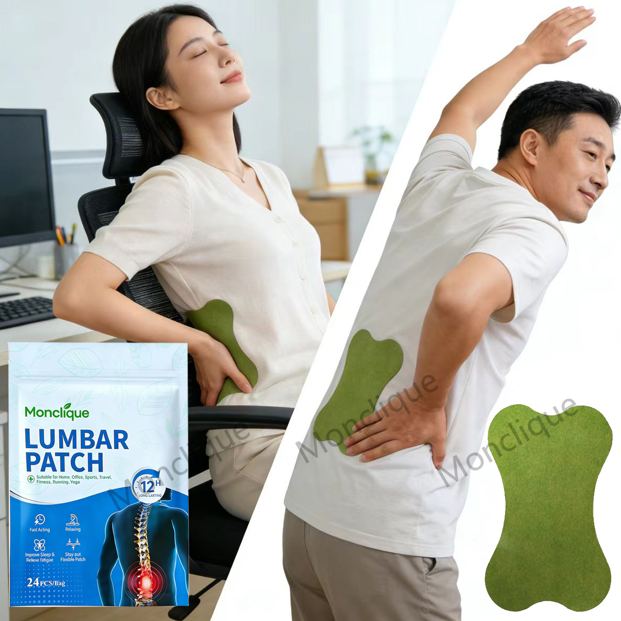 24/48PCS Lumbar Patch Back Mas - Yoga Fitness Promotion review and price
