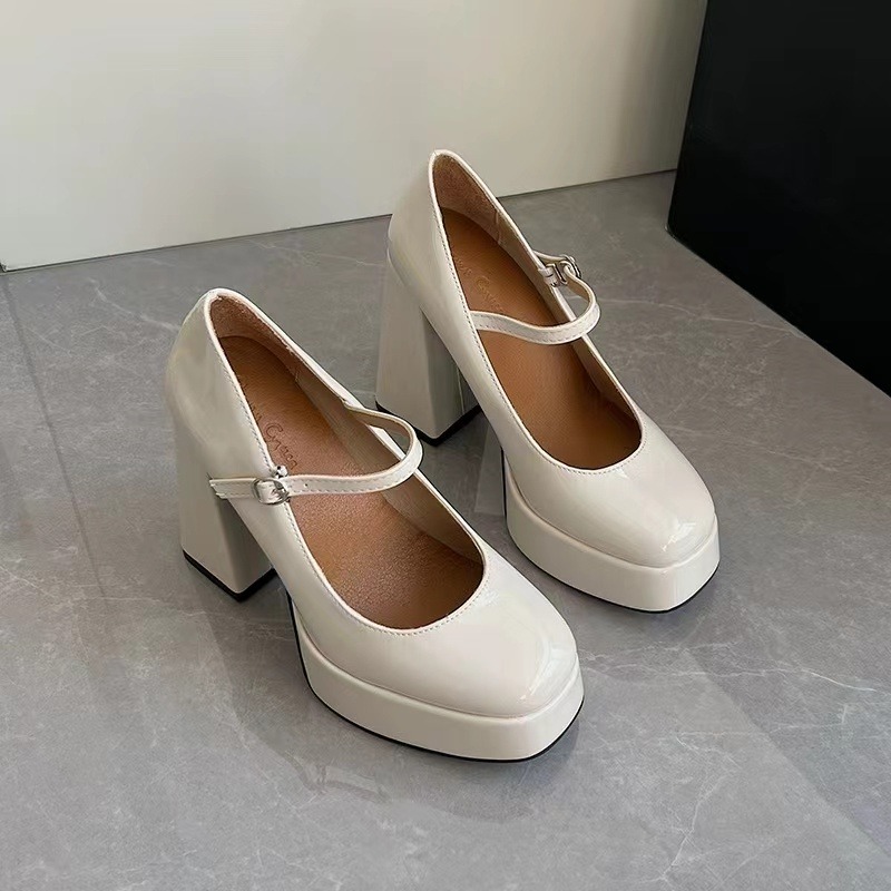 Women's Thick Heel Single Shoe - Resistance Bands review and price