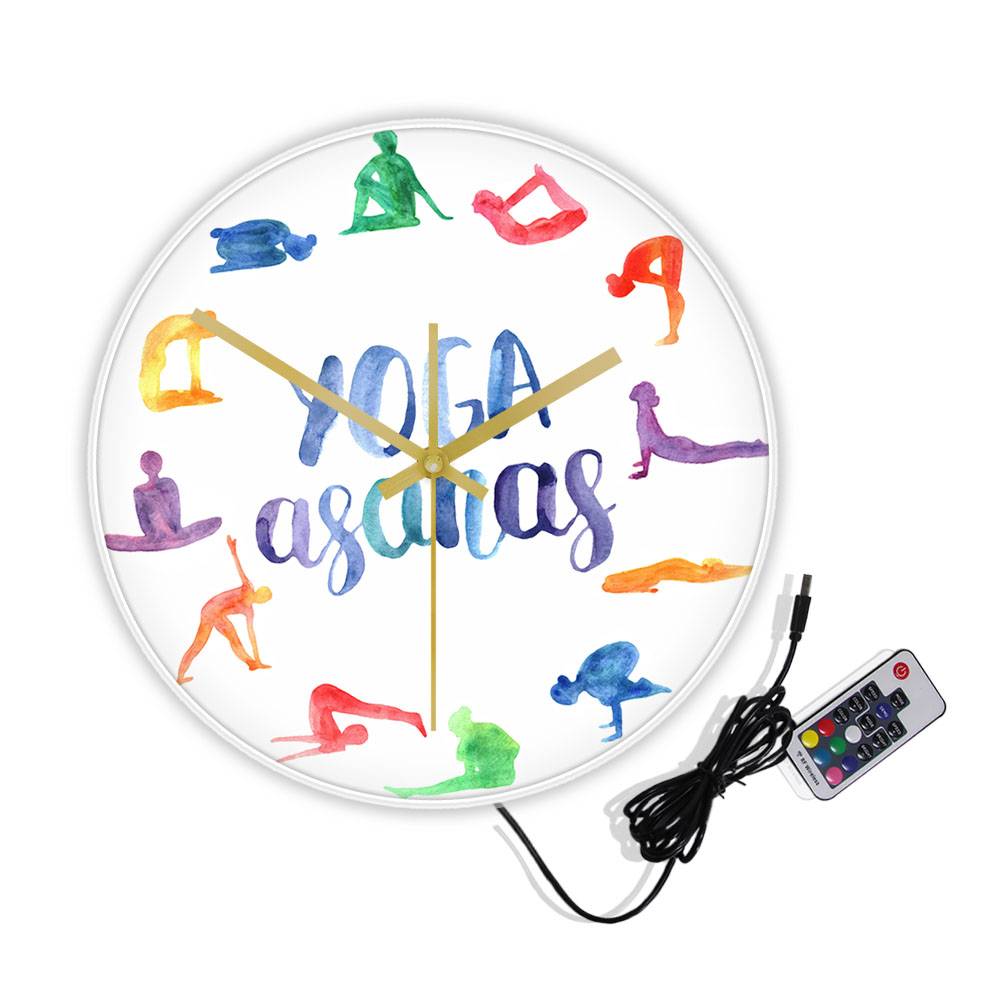 Yoga Asanas Modern Design Wall - Yoga Fitness Watch review and price