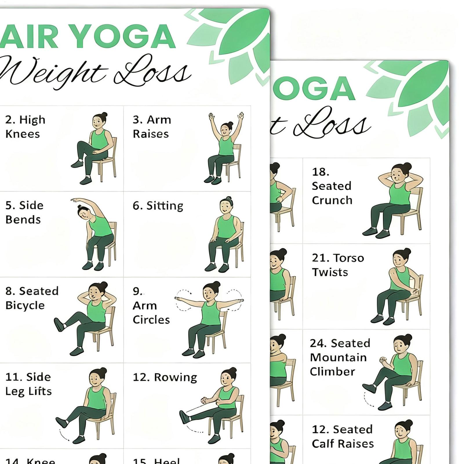 2 PCS Yoga Poster Home Exercis - Yoga Health & Fitness Centre review and price