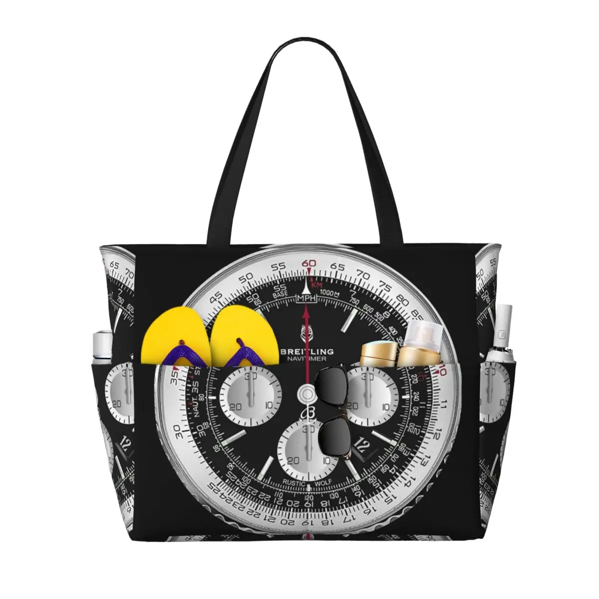 Black Luxury Watch Face Beach  - Yoga Fitness Watch review and price