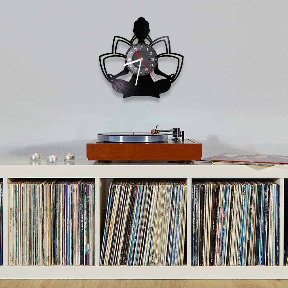 Yoga Pose Vinyl Record Wall Cl - Yoga Fitness Watch review and price