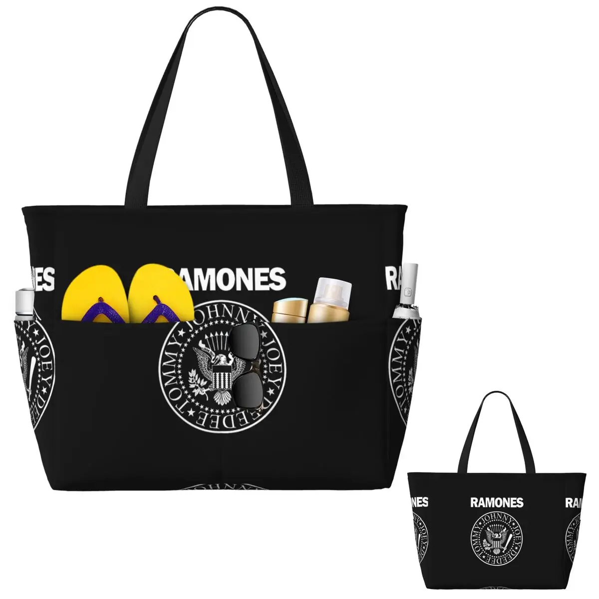 The Ramone Merch Beach Tote Ba - Yoga Fitness Merch review and price