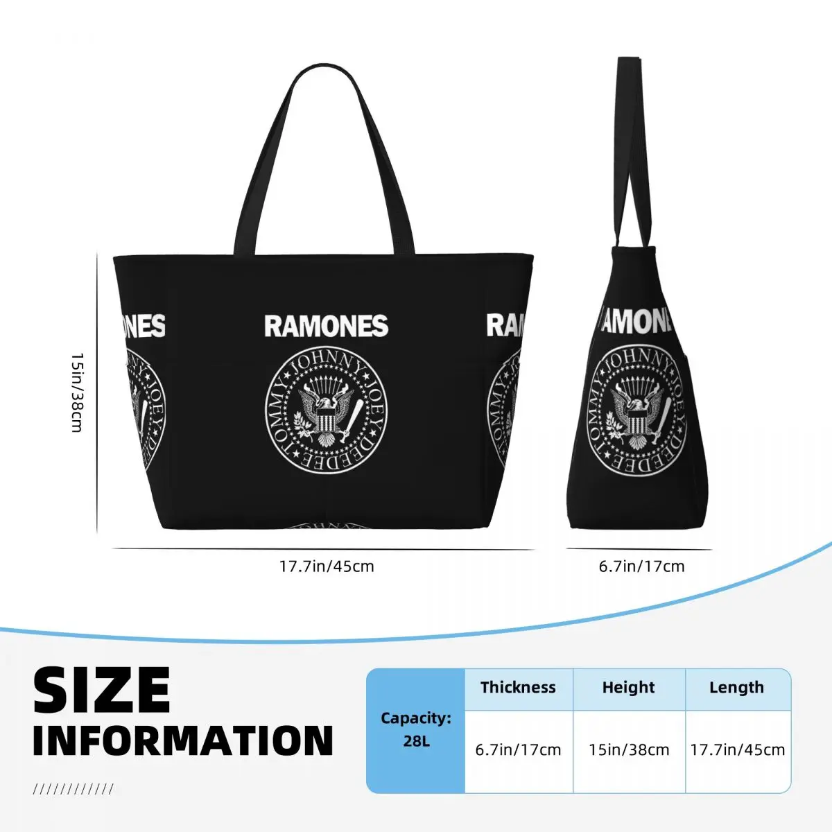 The Ramone Merch Beach Tote Ba - Yoga Fitness Merch review and price