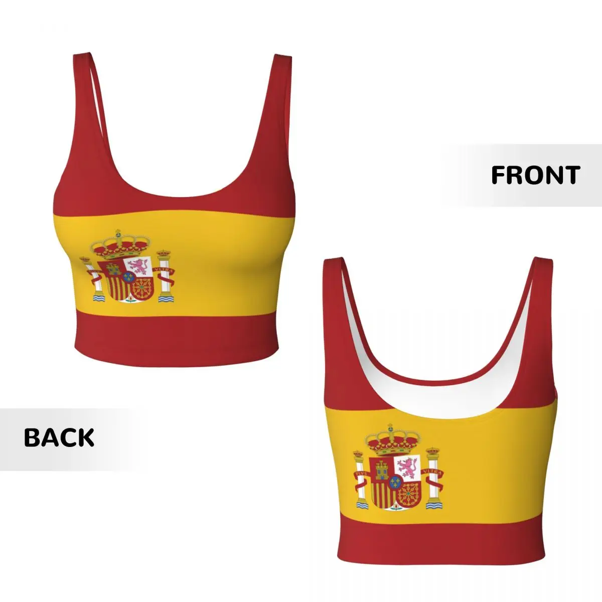 Spain Flag Basic Tops Women Sa - Yoga Và Fitness review and price