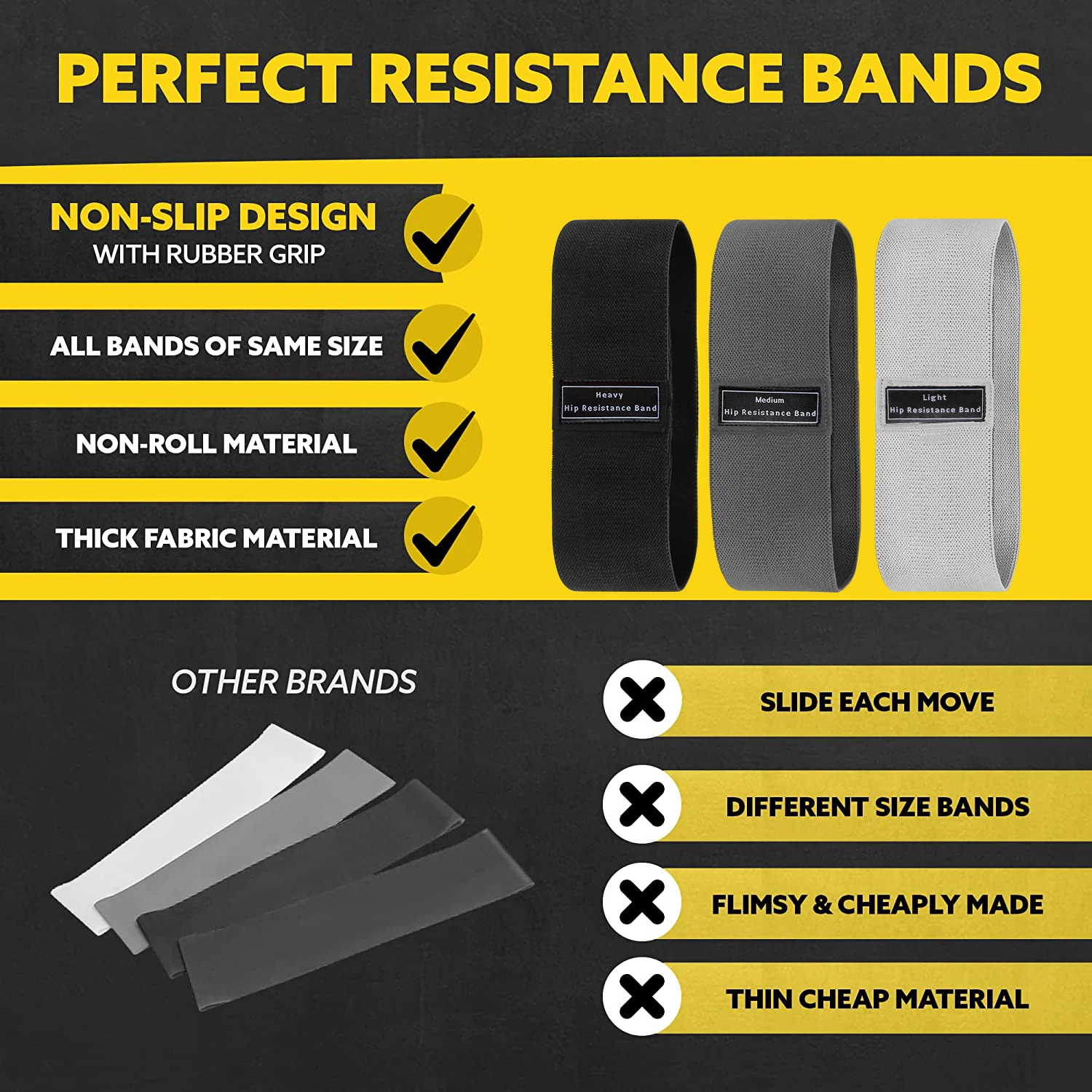 Fabric Resistance Hip Booty Ba - Yoga Fitness Resistance Band review and price